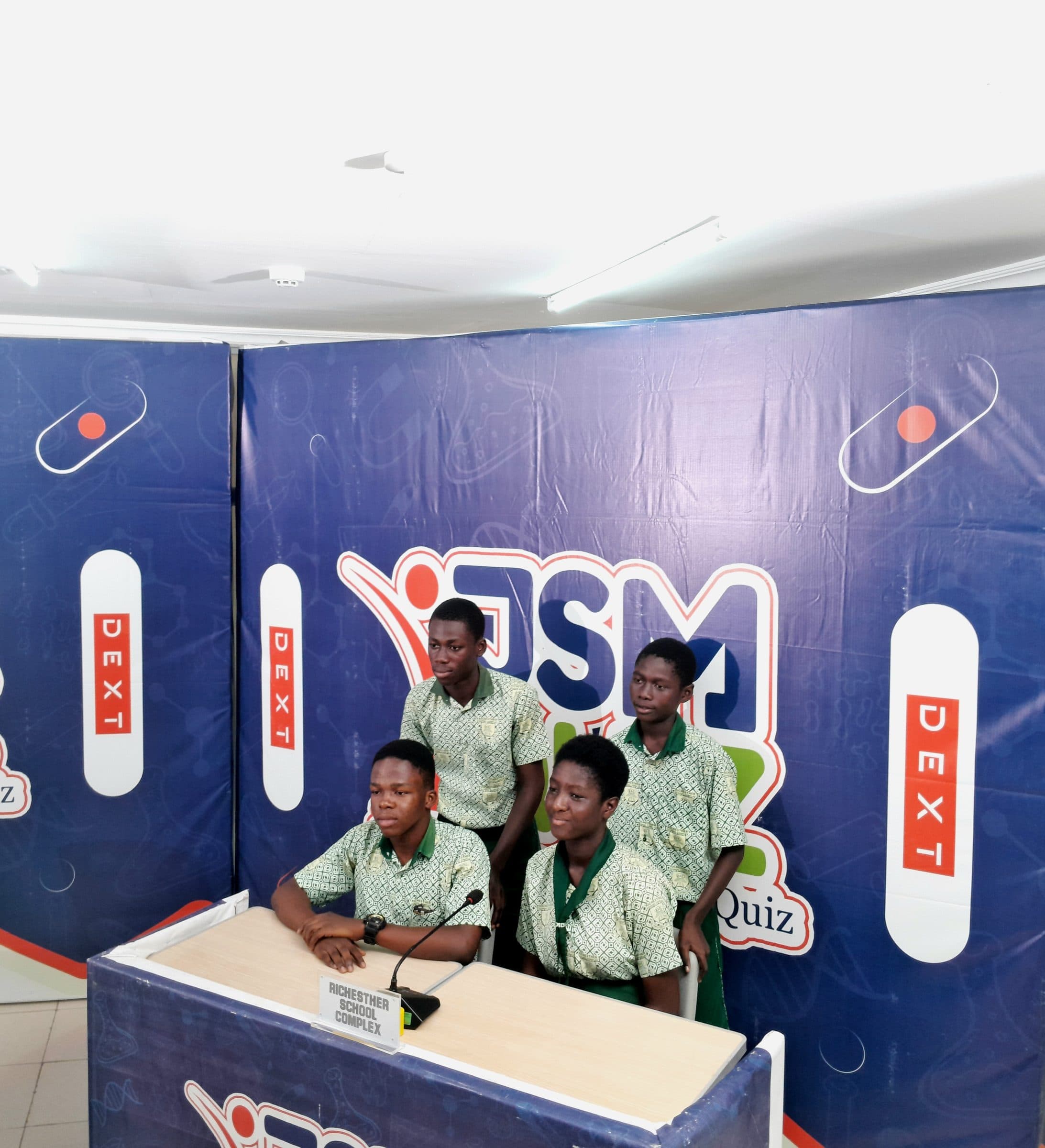 Richesther students at a televised quiz competition